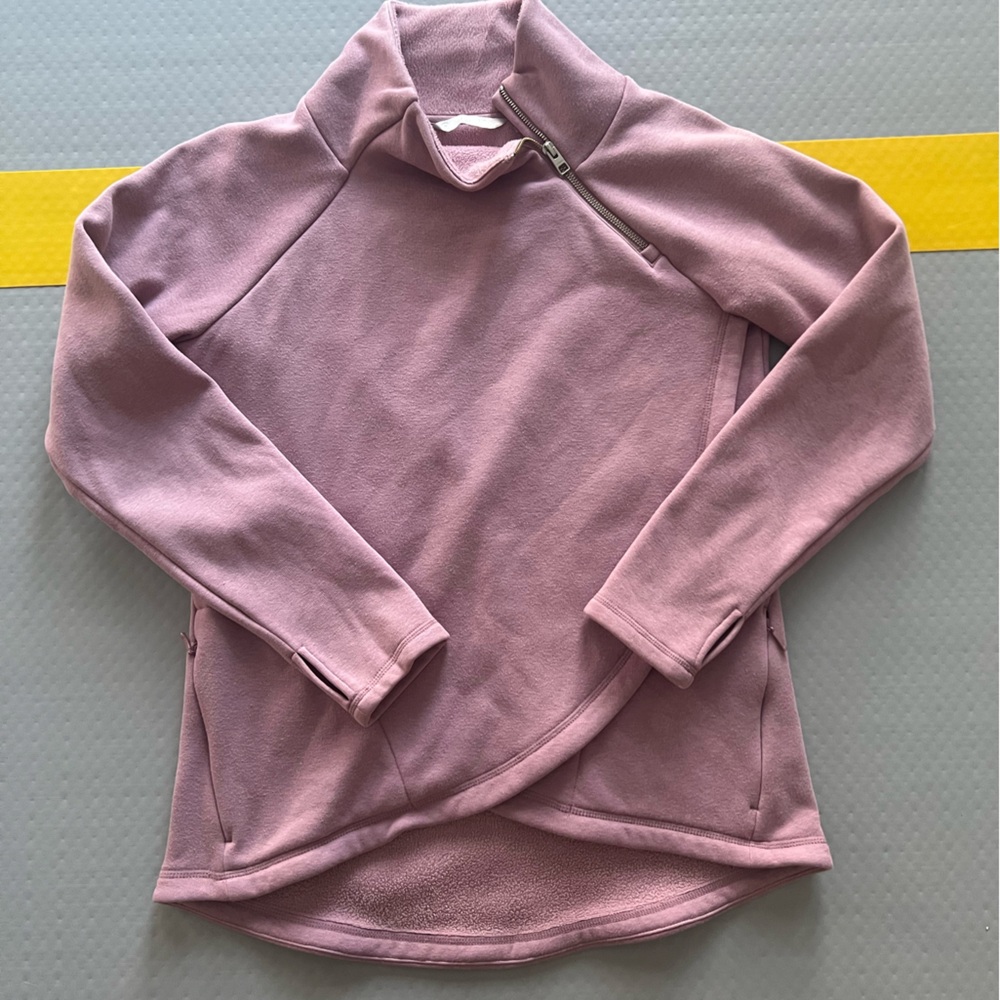 Athleta Cozy Karma Wrap Quarter Zip Sweatshirt